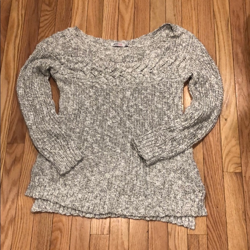 JustFab grey cozy knit sweater